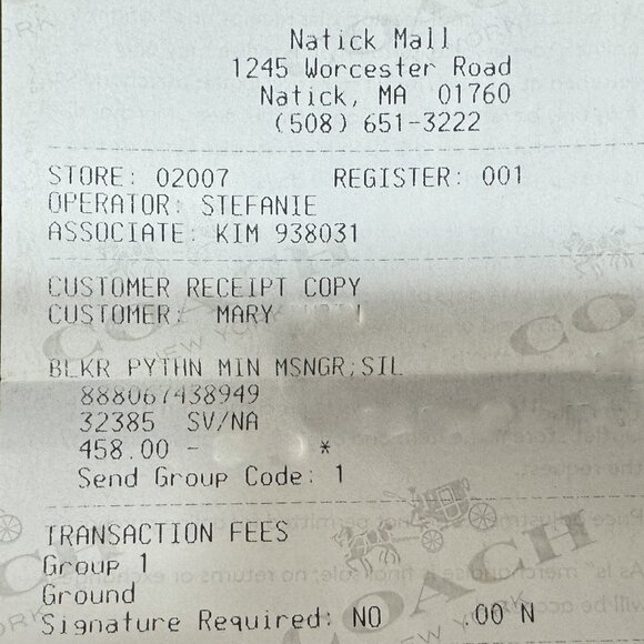 COACH Bleecker Python Mini Messenger Sv/Natural Olive - Picture 16 of 16